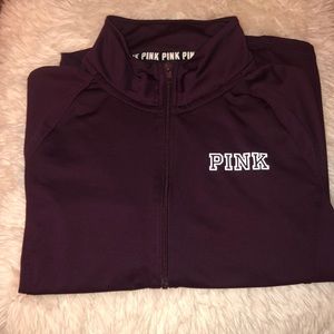 PINK half zip crew neck